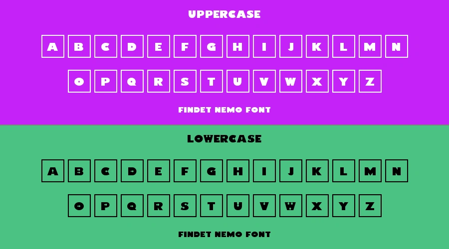 Findet Nemo Font Preview