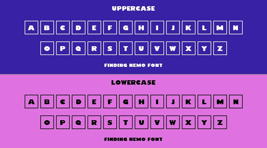 Finding Nemo Font Preview