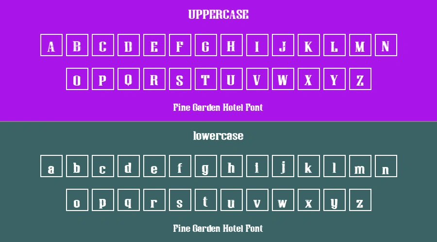 Fine Garden Hotel Font Preview