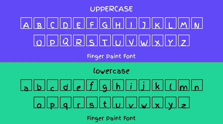 Finger Paint Font Preview
