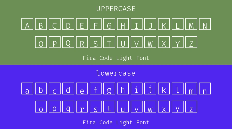 Fira Code Light Font Preview