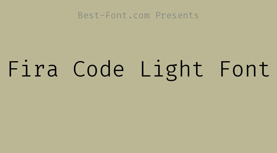 Fira Code Light Font