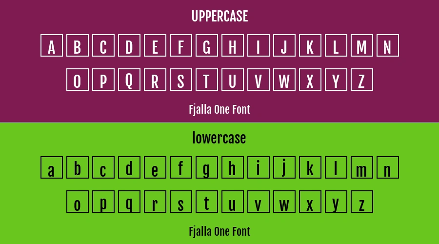 Fjalla One Font Preview