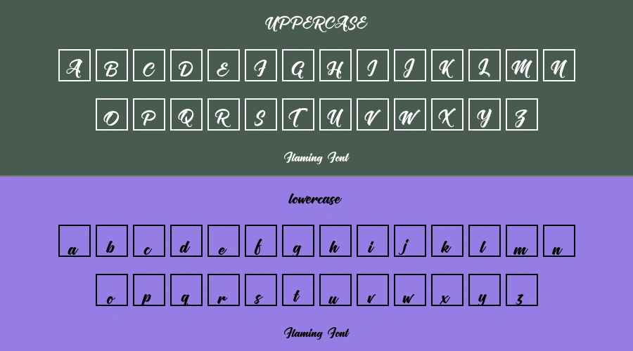 Flaming Font Preview