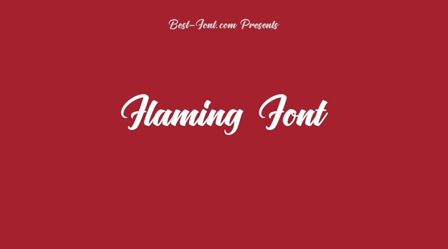 Flaming Font