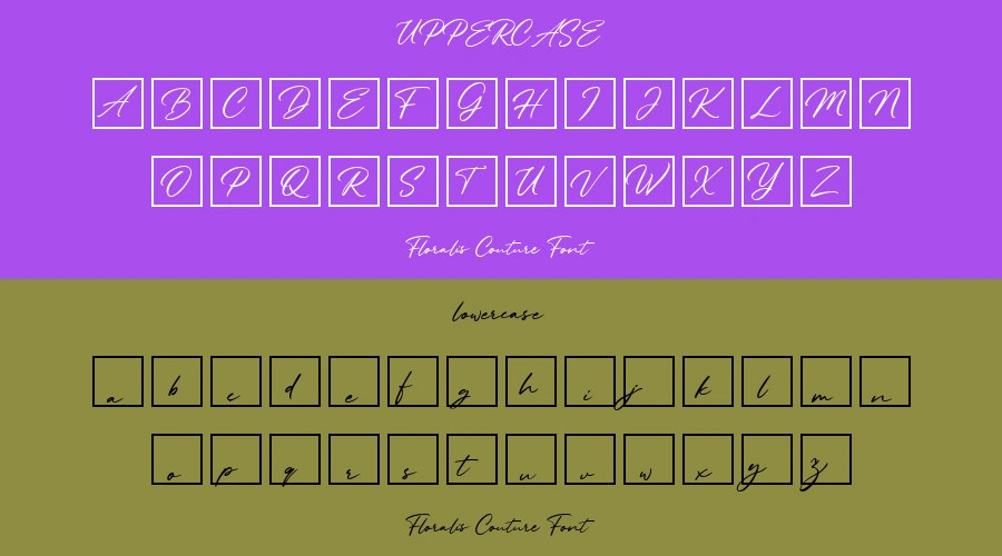 Floralis Couture Font Preview