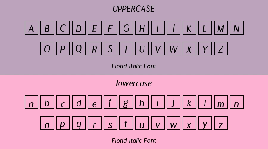 Florid Italic Font Preview