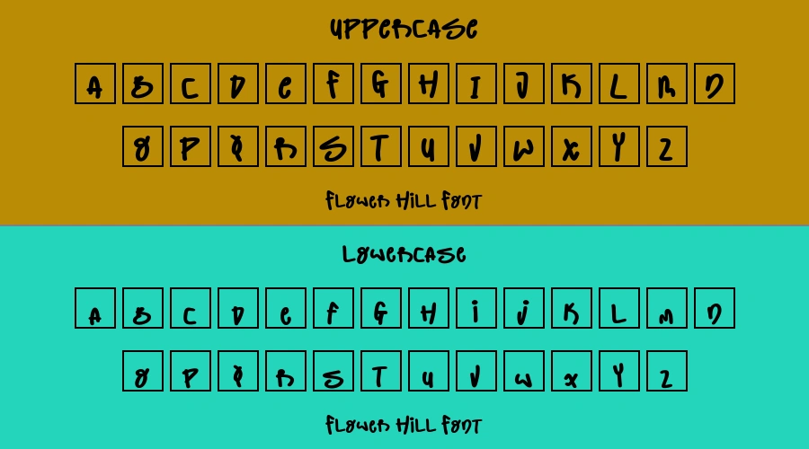 Flower Hill Font Preview