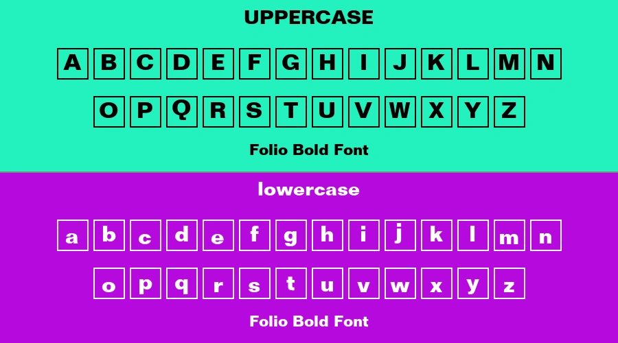 Folio Bold Font Preview