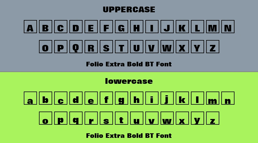 Folio Extra Bold BT Font Preview
