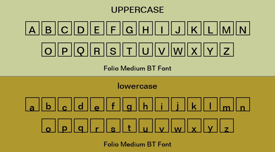 Folio Medium BT Font Preview