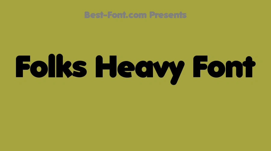 Folks Heavy Font
