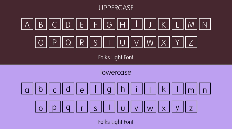 Folks Light Font Preview
