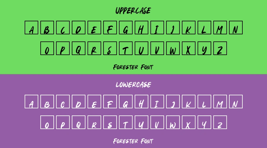 Forester Font Preview