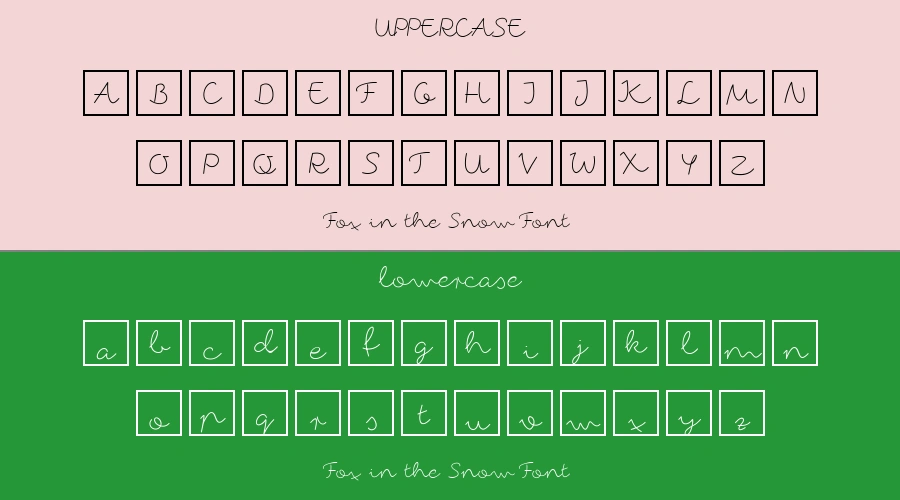 Fox in the Snow Font Preview