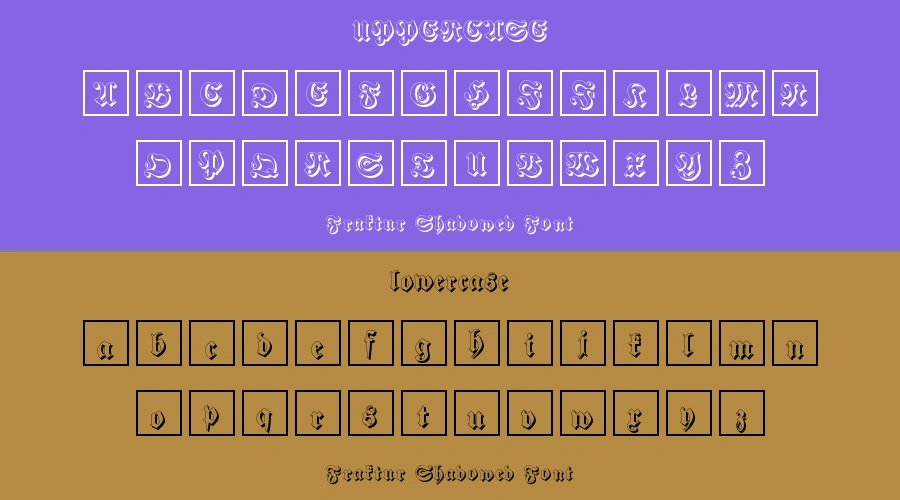 Fraktur Shadowed Font Preview