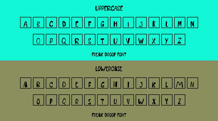 Freak Droop Font Preview