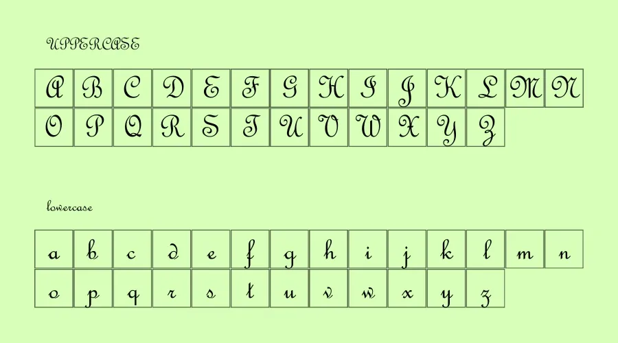 French Script Mt Font Preview