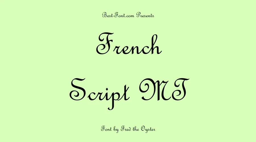 French Script Mt Font