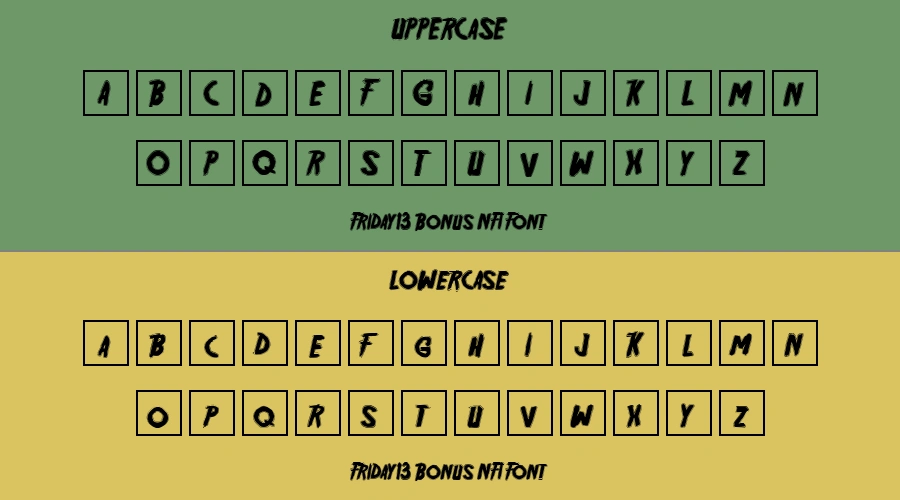 Friday13 Bonus NFI Font Preview