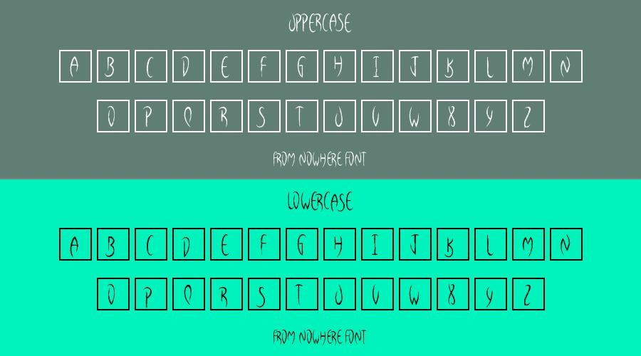 From Nowhere Font Preview