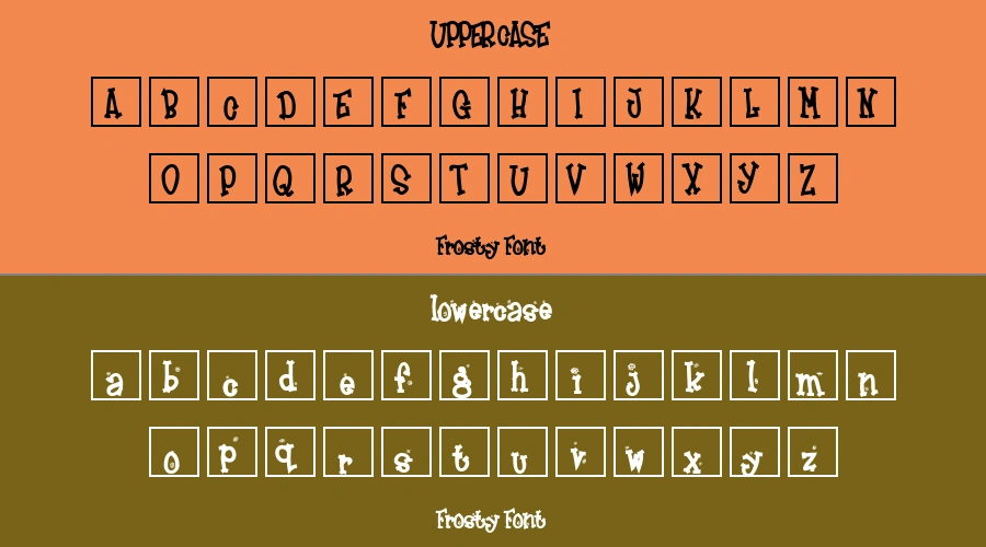 Frosty Font Preview
