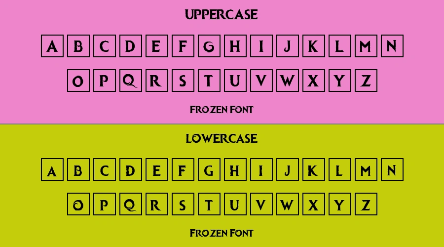Frozen Font Preview