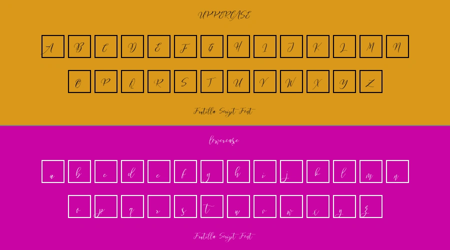 Frutilla Script Font Preview