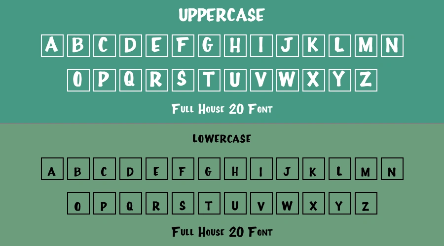 Full House 20 Font Preview