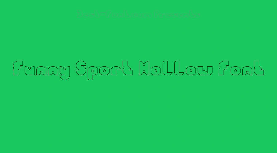 Funny Sport Hollow Font