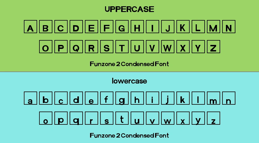 Funzone 2 Condensed Font Preview