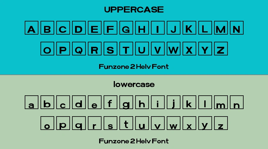 Funzone 2 Helv Font Preview