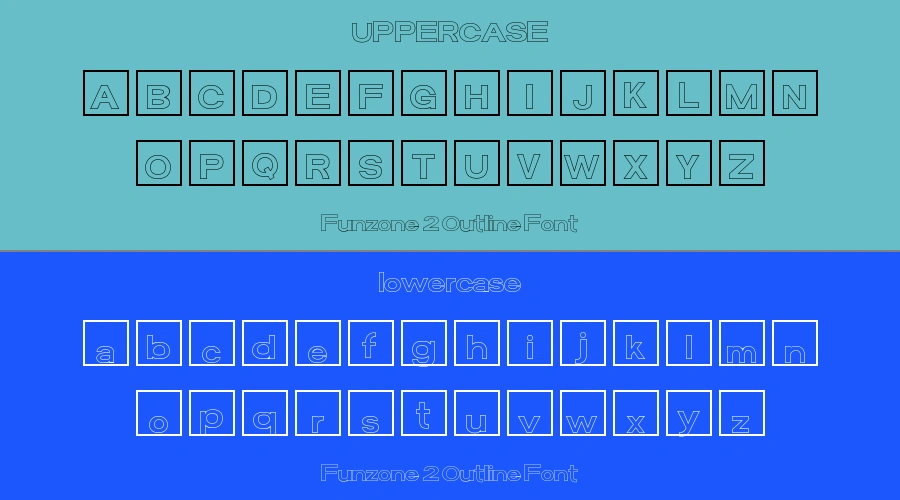 Funzone 2 Outline Font Preview