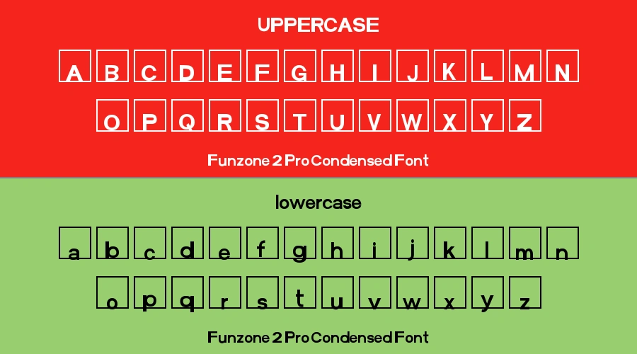 Funzone 2 Pro Condensed Font Preview