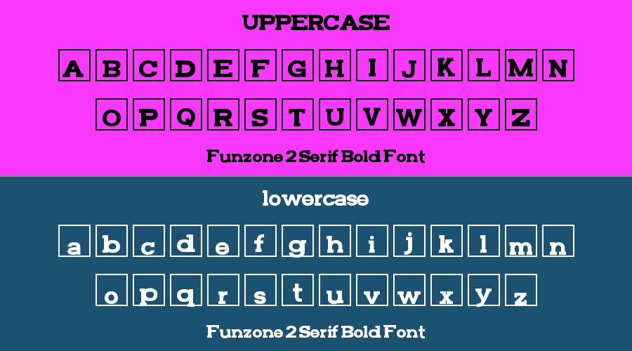 Funzone 2 Serif Bold Font Preview