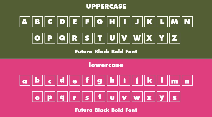 Futura Black Bold Font Preview