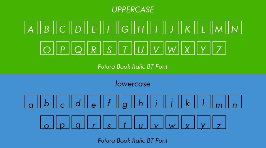 Futura Book Italic BT Font Preview