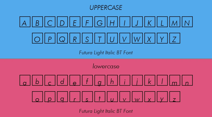 Futura Light Italic BT Font Preview