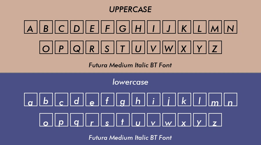 Futura Medium Italic BT Font Preview