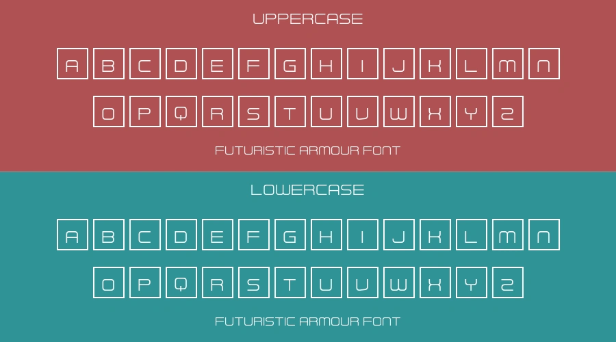 Futuristic Armour Font Preview