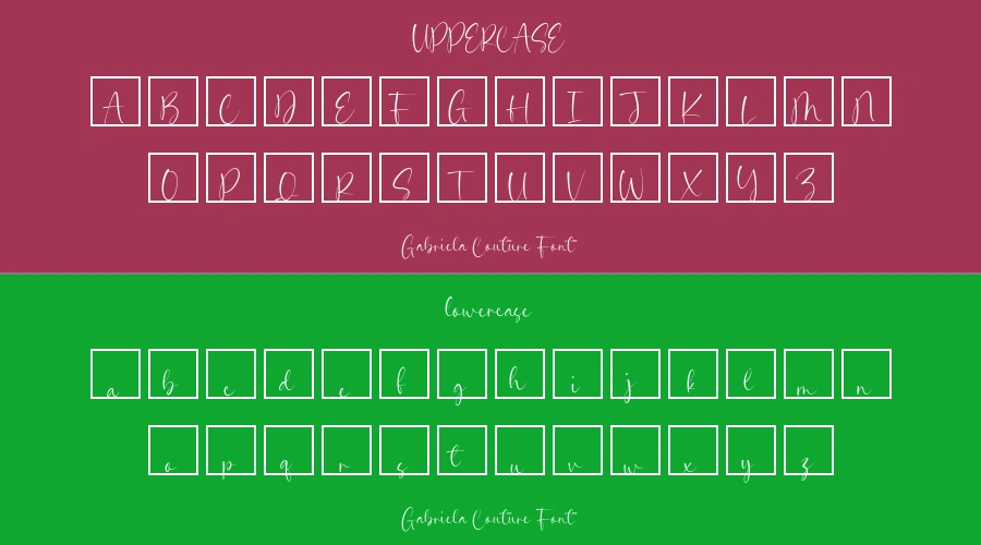 Gabriela Couture Font Preview