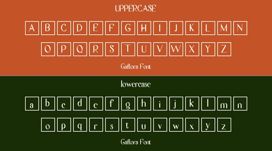 Gaftora Font Preview