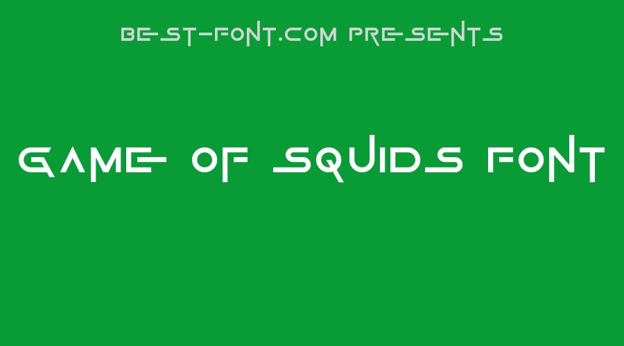 Game Of Squids Font