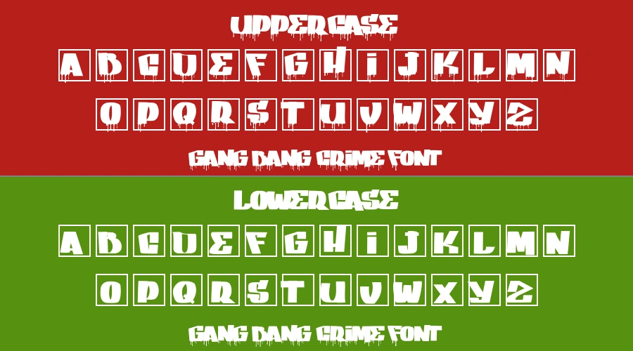 GANG BANG CRIME Font Preview