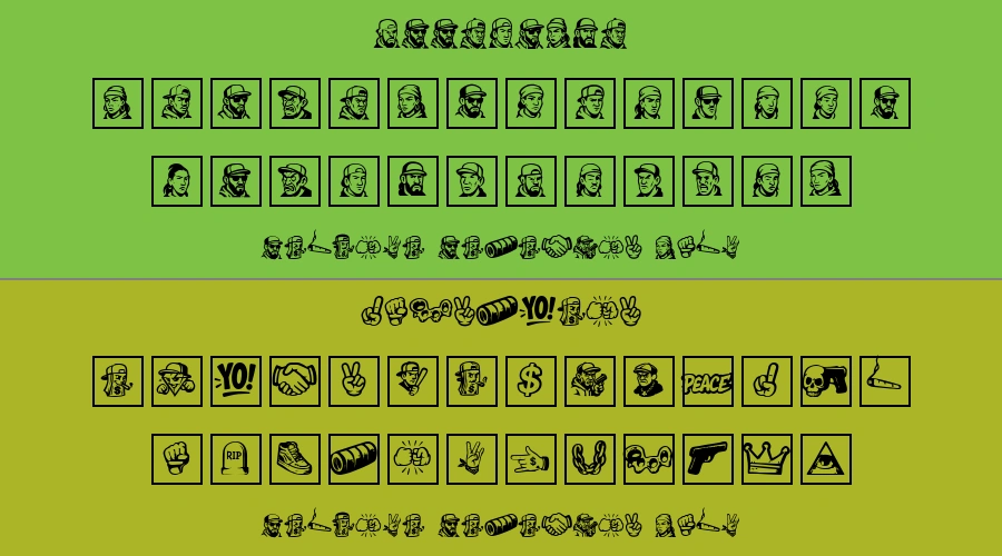 Gangsta Paradise Font Preview