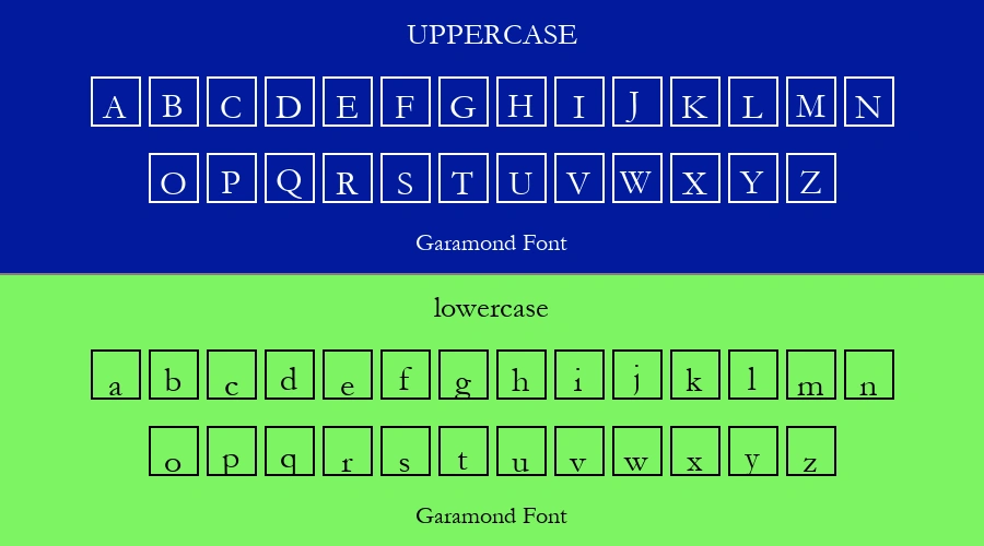 Garamond Font Preview