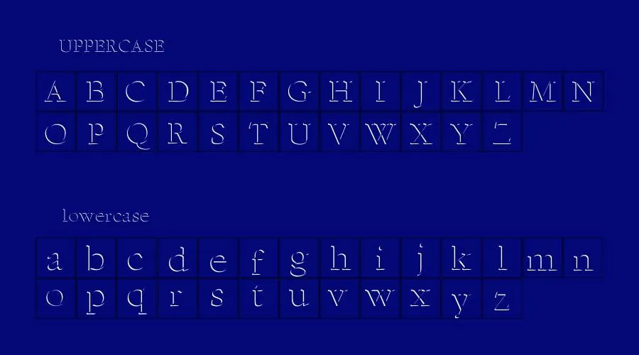 GE Emboss Font Preview