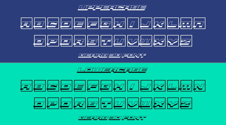 Gear6 3D Font Preview