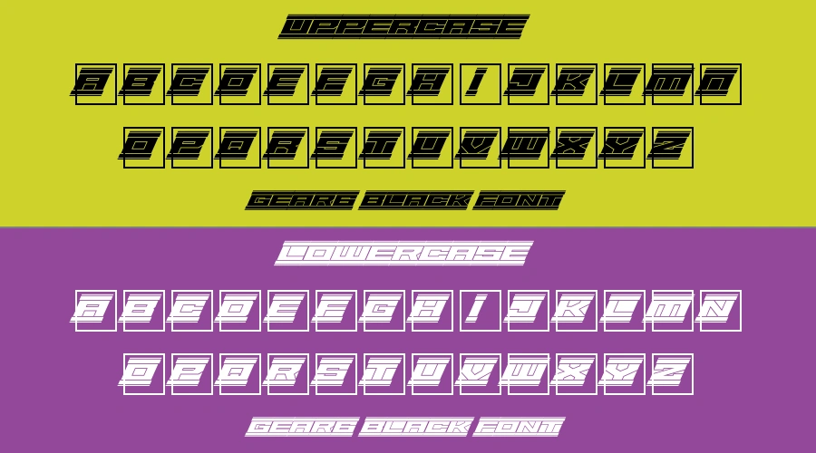 Gear6 Black Font Preview