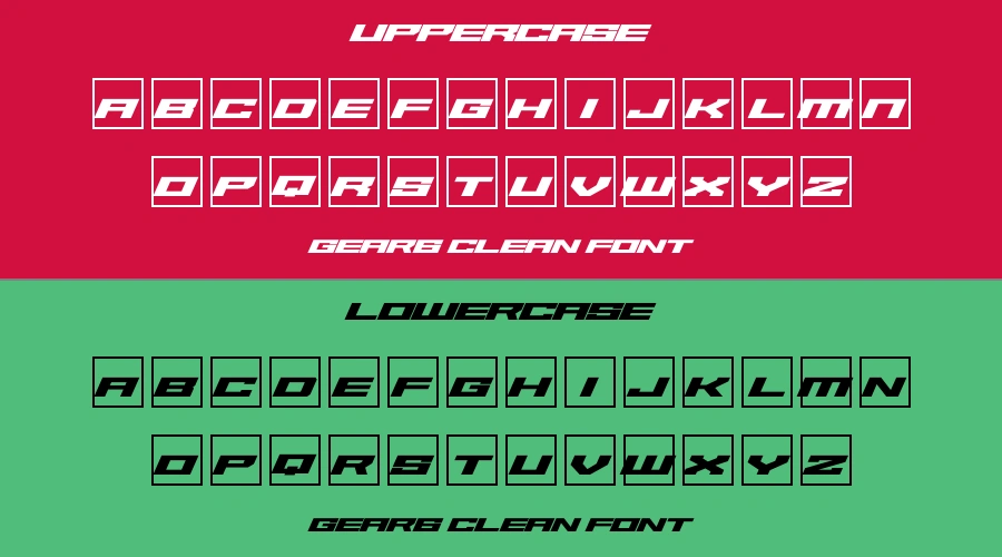 Gear6 Clean Font Preview